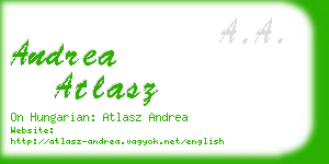 andrea atlasz business card